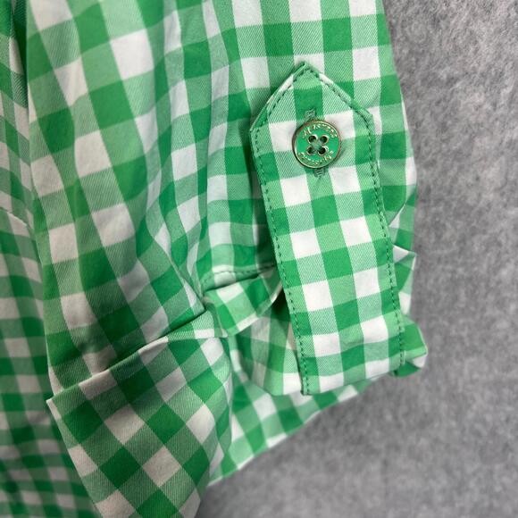 Peter Millar x The Masters Gingham Shirt Dress Women's Size S Roll Tab Golf EUC - Picture 4 of 11